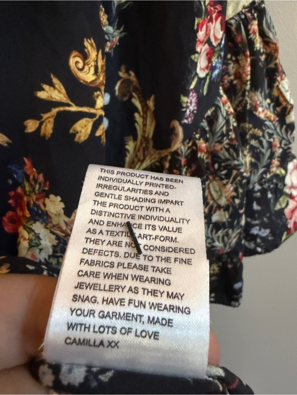 Camilla Friend in Flora Embellished Silk Colorful Pattern Boho Resortwear Dress - Picture 9 of 16